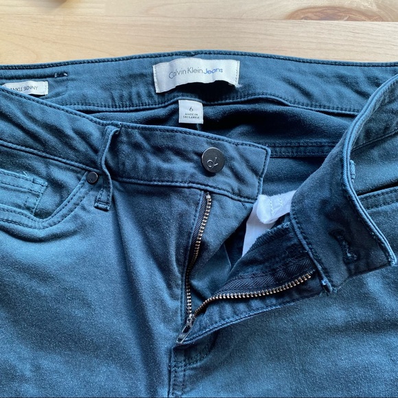 Calvin Klein Jeans Casual Winter‎ Preppy Holiday Chic Ankle Skinny Denim Jeans - Picture 5 of 10